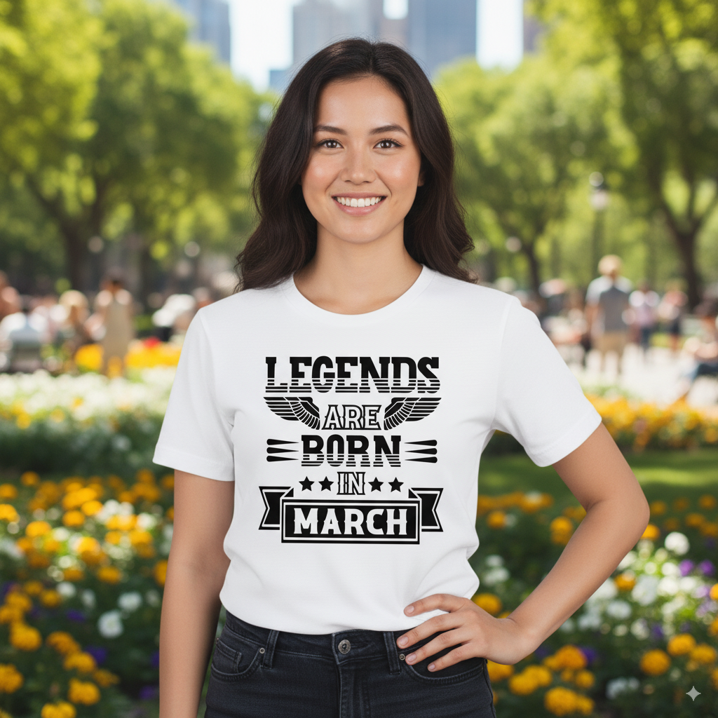 Legends Are Born in March - Design B