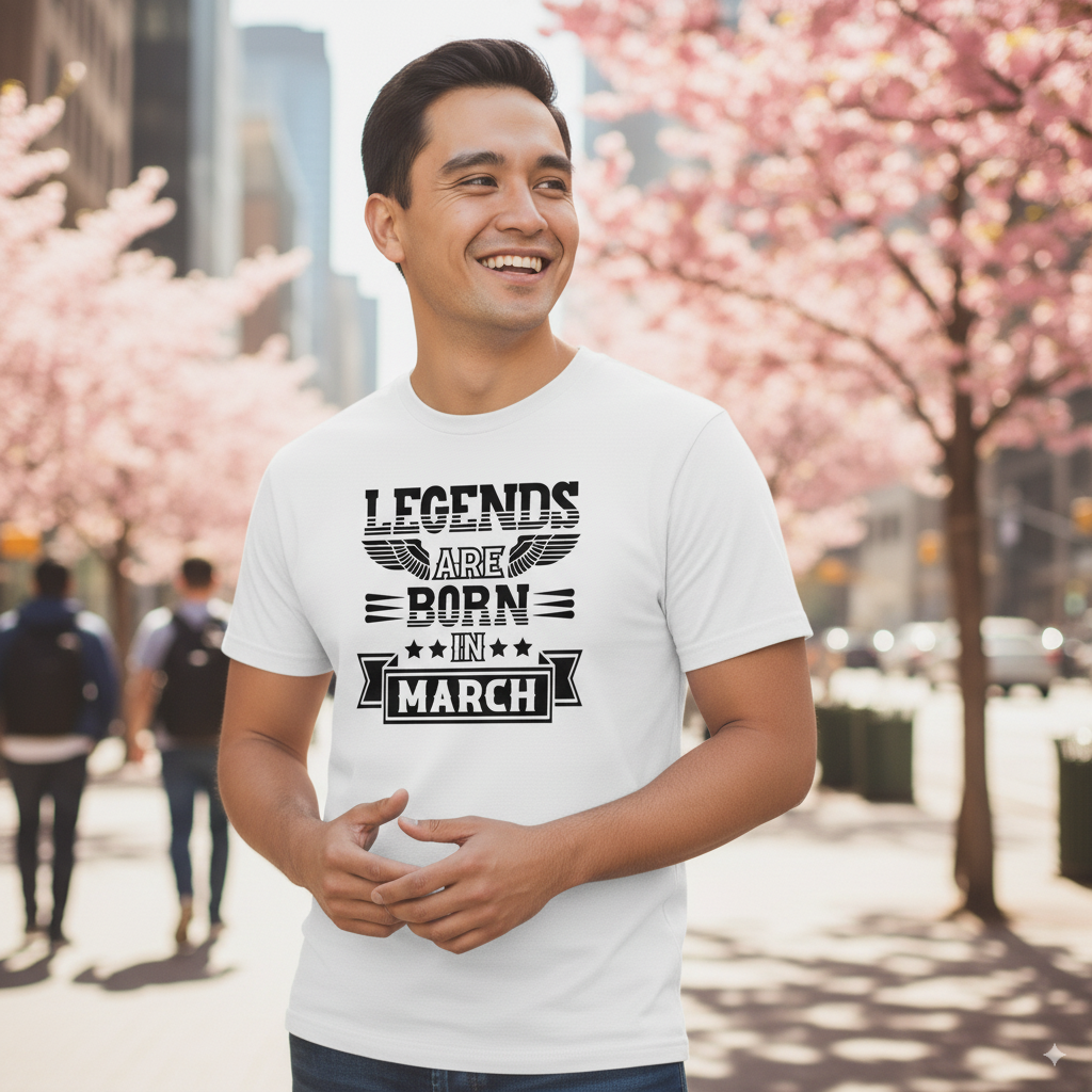 Legends Are Born in March - Design B